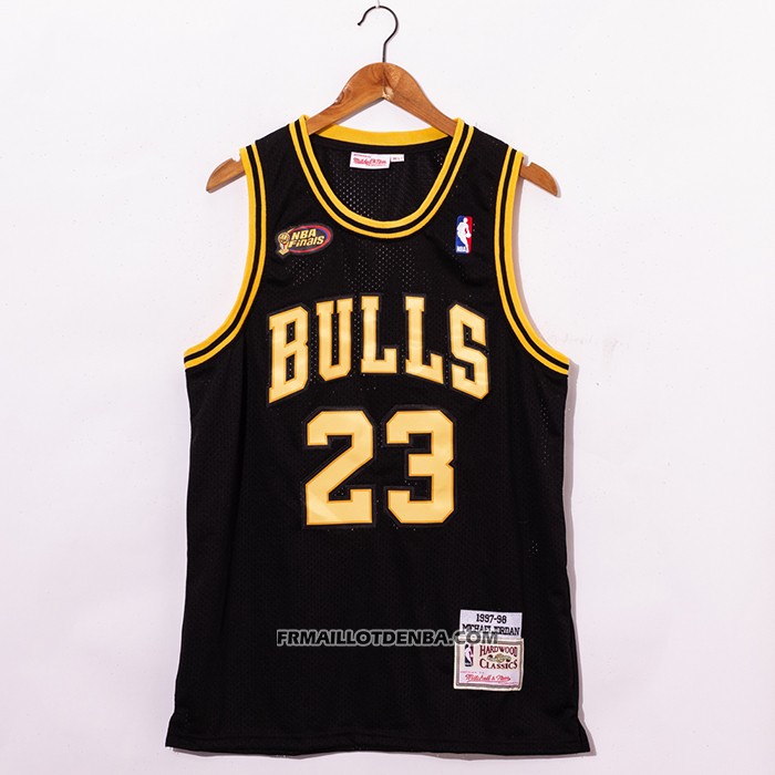 Maillot Chicago Bulls Michael Jordan 1998 NBA Fianls Retro Noir